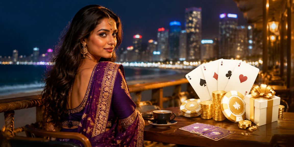 Indian model playing Andar Bahar online
